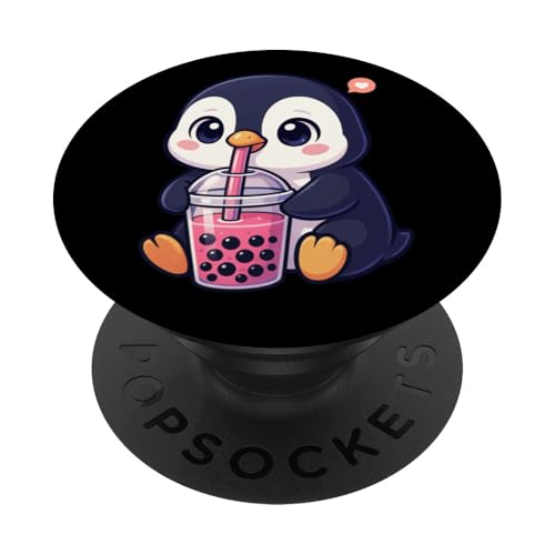 Niedlicher Pinguin Boba Tee-Liebhaber Zoo Kawaii Jungen Mädchen Kinder PopSockets Klebender PopGrip Niedlicher Pinguin Boba Tee-Liebhaber Zoo Kawaii Jungen Mädchen Kinder PopSockets Klebender PopGrip von BobaTeaAxis1