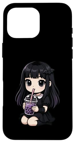 Niedliches Mädchen Boba Tee-Liebhaber Anime Kawaii Goth Frauen Mädchen Kinder Hülle für iPhone 16 Pro Max Niedliches Mädchen Boba Tee-Liebhaber Anime Kawaii Goth Frauen Mädchen Kinder Hülle für iPhone 16 Pro Max von BobaTeaAxis1