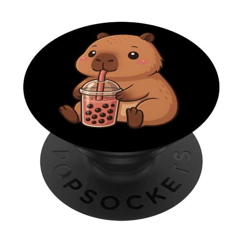Süße Capybara Boba Teeliebhaber Zoo Kawaii Jungen Mädchen Kinder PopSockets Klebender PopGrip Süße Capybara Boba Teeliebhaber Zoo Kawaii Jungen Mädchen Kinder PopSockets Klebender PopGrip von BobaTeaAxis1