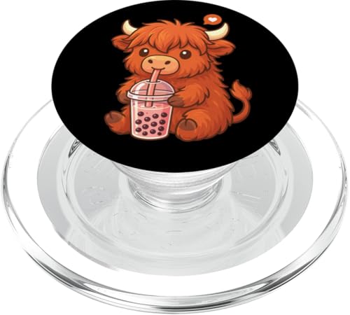 Süße Hochlandkuh Boba Teeliebhaber Zoo Kawaii Jungen Mädchen Kinder PopSockets PopGrip für MagSafe Süße Hochlandkuh Boba Teeliebhaber Zoo Kawaii Jungen Mädchen Kinder PopSockets PopGrip für MagSafe von BobaTeaAxis1