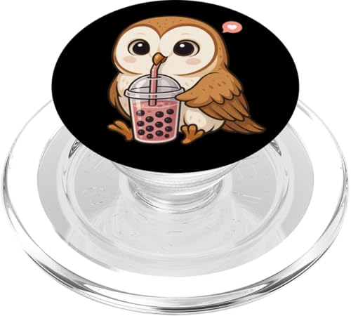 Süße Schleiereule Boba Tee-Liebhaber Zoo Kawaii Jungen Mädchen Kinder PopSockets PopGrip für MagSafe Süße Schleiereule Boba Tee-Liebhaber Zoo Kawaii Jungen Mädchen Kinder PopSockets PopGrip für MagSafe von BobaTeaAxis1