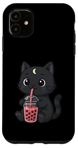 Süße schwarze Katze Boba Tee-Liebhaber Zoo Kawaii Jungen Mädchen Kinder Hülle für iPhone 11 Süße schwarze Katze Boba Tee-Liebhaber Zoo Kawaii Jungen Mädchen Kinder Hülle für iPhone 11 von BobaTeaAxis1