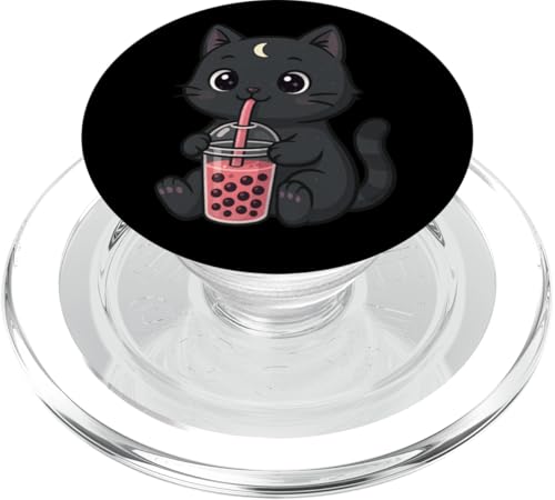 Süße schwarze Katze Boba Tee-Liebhaber Zoo Kawaii Jungen Mädchen Kinder PopSockets PopGrip für MagSafe Süße schwarze Katze Boba Tee-Liebhaber Zoo Kawaii Jungen Mädchen Kinder PopSockets PopGrip für MagSafe von BobaTeaAxis1