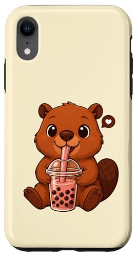 Süßer Biber Boba Tee-Liebhaber Zoo Kawaii Jungen Mädchen Kinder Hülle für iPhone XR Süßer Biber Boba Tee-Liebhaber Zoo Kawaii Jungen Mädchen Kinder Hülle für iPhone XR von BobaTeaAxis1