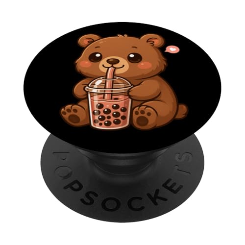 Süßer Braunbär Boba Tee-Liebhaber Zoo Kawaii Jungen Mädchen Kinder PopSockets Klebender PopGrip Süßer Braunbär Boba Tee-Liebhaber Zoo Kawaii Jungen Mädchen Kinder PopSockets Klebender PopGrip von BobaTeaAxis1
