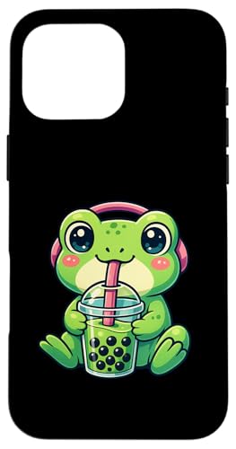 Süßer Frosch Boba Teeliebhaber Zoo Kawaii Jungen Mädchen Kinder Hülle für iPhone 16 Pro Max Süßer Frosch Boba Teeliebhaber Zoo Kawaii Jungen Mädchen Kinder Hülle für iPhone 16 Pro Max von BobaTeaAxis1