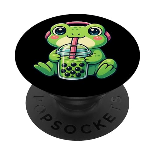 Süßer Frosch Boba Teeliebhaber Zoo Kawaii Jungen Mädchen Kinder PopSockets Klebender PopGrip Süßer Frosch Boba Teeliebhaber Zoo Kawaii Jungen Mädchen Kinder PopSockets Klebender PopGrip von BobaTeaAxis1