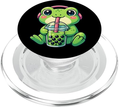 Süßer Frosch Boba Teeliebhaber Zoo Kawaii Jungen Mädchen Kinder PopSockets PopGrip für MagSafe Süßer Frosch Boba Teeliebhaber Zoo Kawaii Jungen Mädchen Kinder PopSockets PopGrip für MagSafe von BobaTeaAxis1