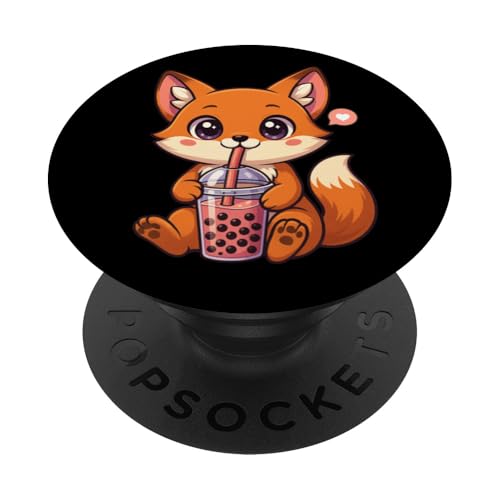 Süßer Fuchs Boba Teeliebhaber Zoo Kawaii Jungen Mädchen Kinder PopSockets Klebender PopGrip Süßer Fuchs Boba Teeliebhaber Zoo Kawaii Jungen Mädchen Kinder PopSockets Klebender PopGrip von BobaTeaAxis1