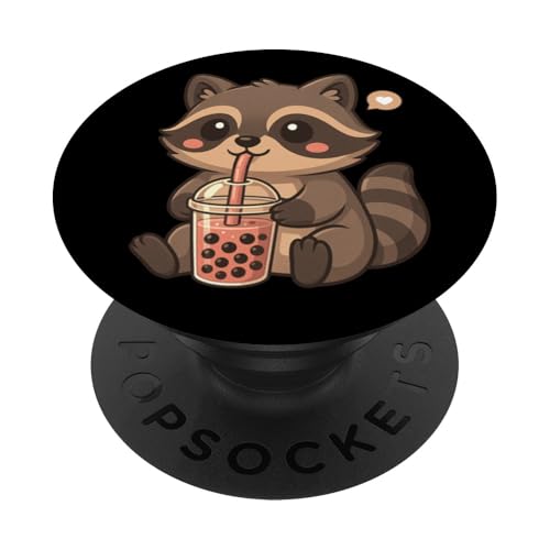 Süßer Waschbär Boba Tee-Liebhaber Zoo Kawaii Jungen Mädchen Kinder PopSockets Klebender PopGrip Süßer Waschbär Boba Tee-Liebhaber Zoo Kawaii Jungen Mädchen Kinder PopSockets Klebender PopGrip von BobaTeaAxis1