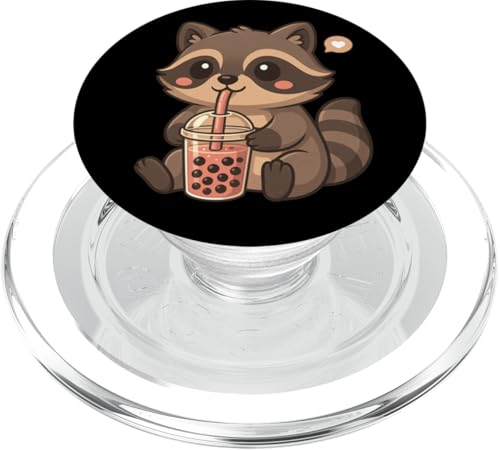 Süßer Waschbär Boba Tee-Liebhaber Zoo Kawaii Jungen Mädchen Kinder PopSockets PopGrip für MagSafe Süßer Waschbär Boba Tee-Liebhaber Zoo Kawaii Jungen Mädchen Kinder PopSockets PopGrip für MagSafe von BobaTeaAxis1