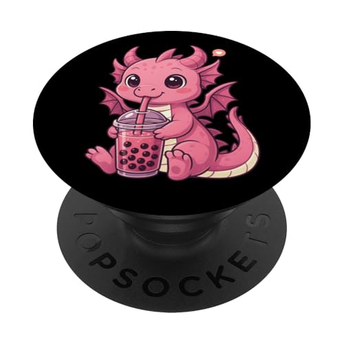 Süßer rosa Drache Boba Tee-Liebhaber Zoo Kawaii Frauen Mädchen Kinder PopSockets Klebender PopGrip Süßer rosa Drache Boba Tee-Liebhaber Zoo Kawaii Frauen Mädchen Kinder PopSockets Klebender PopGrip von BobaTeaAxis1