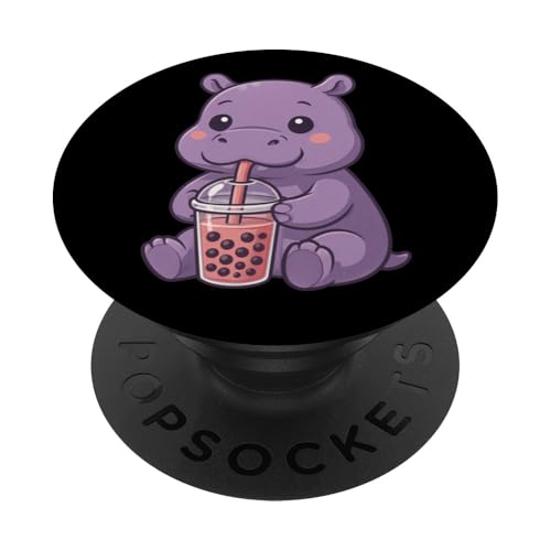Süßes Nilpferd Boba Tee-Liebhaber Zoo Kawaii Jungen Mädchen Kinder PopSockets Klebender PopGrip Süßes Nilpferd Boba Tee-Liebhaber Zoo Kawaii Jungen Mädchen Kinder PopSockets Klebender PopGrip von BobaTeaAxis1