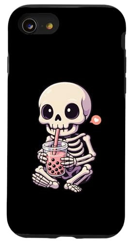 Süßes Skelett Boba Teeliebhaber Kawaii Jungen Mädchen Kinder Hülle für iPhone SE (2020) / 7 / 8 von BobaTeaAxis1