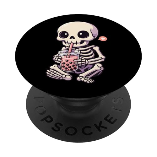 Süßes Skelett Boba Teeliebhaber Kawaii Jungen Mädchen Kinder PopSockets Klebender PopGrip Süßes Skelett Boba Teeliebhaber Kawaii Jungen Mädchen Kinder PopSockets Klebender PopGrip von BobaTeaAxis1