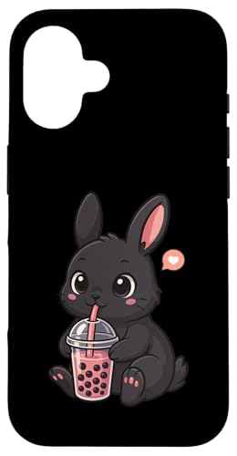 Süßes schwarzes Kaninchen Boba Tee-Liebhaber Zoo Kawaii Jungen Mädchen Kinder Hülle für iPhone 16 Süßes schwarzes Kaninchen Boba Tee-Liebhaber Zoo Kawaii Jungen Mädchen Kinder Hülle für iPhone 16 von BobaTeaAxis1