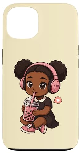 Süßes schwarzes Mädchen Kawaii Boba Tee-Liebhaber Jungen Mädchen Kinder Hülle für iPhone 13 Süßes schwarzes Mädchen Kawaii Boba Tee-Liebhaber Jungen Mädchen Kinder Hülle für iPhone 13 von BobaTeaAxis1
