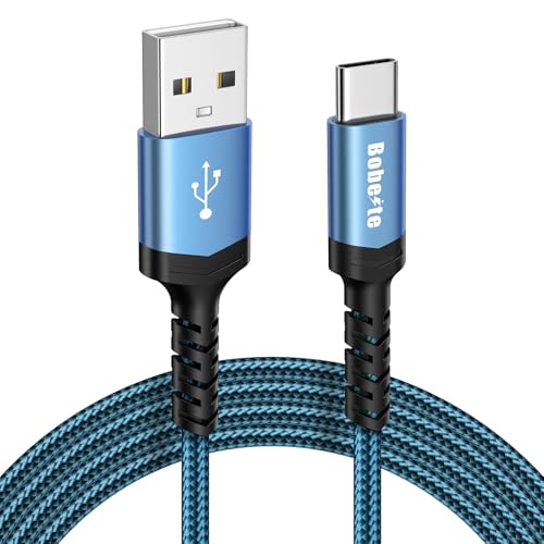 Bobeite USB C Kabel 2M Ladekabel USB C 3A Fast Charge Schnellladekabel QC 3.0 USB Typ C Kabel für Samsung Galaxy S25 S24 S23 S22 Ultra S21 S20 S10 Plus, A55 A71 A53 A52 A33 A34 A20e A20 A14 A13 von Bobeite