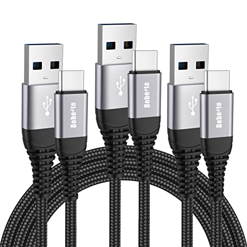 USB C Kabel [3 Stück 1M+2M+2M] 3A Ladekabel USB C Nylon Geflochten Schnellladekabel, USB auf USB C Kabel für Samsung Galaxy S24 S24+ S24 Ultra S25 S23 S22 Plus Note 20 iPhone 16 15 Pro Max Pixel 7 von Bobeite