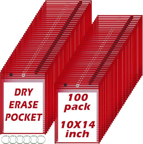 100Pcs Auftragstaschen Wiederverwendbar Trocken Abwischbar Taschen, 36x26cm Rot Beschreib und Abwischbar Taschen mit Knochenform Radiergummi Radierstiften Schlüsselanhänger für Schulbedarf 100Pcs Auftragstaschen Wiederverwendbar Trocken Abwischbar Taschen, 36x26cm Rot Beschreib und Abwischbar Taschen mit Knochenform Radiergummi Radierstiften Schlüsselanhänger für Schulbedarf von Boboeitody