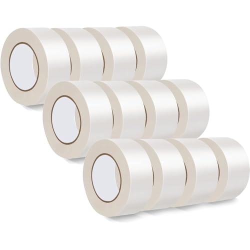 12 Rollen Professionelles Klebeband, 50mm x 50m Panzertape Extra Stark, 60 Yards Jeder, Starke Keine Rückstände Schwer Zoll Kanal Band,Allwetter,Reißen von Hand für Mehrzweck Home Reparatur von Boboeitody