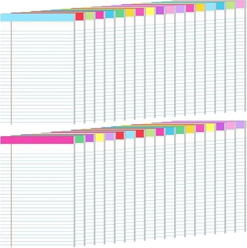 Regenbogen Notepad 36 Stück 8.5x11 Zoll / 22x28CM,liniert, Schreibpapierblöcke, schmal, liniert Notizpads College regiert,für Zuhause, Büro, Schule (36, Regenbogen-8,5 x 11in/22x28CM-36Stück) von Boboeitody