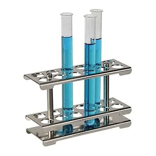 Bochem 18/10 Edelstahl Rechteckig Reagenzglasgestell, 2 Reihen, 6 Spalten, Demontierbar, 145mm Länge, 52mm Breite, 90mm Höhe von Bochem