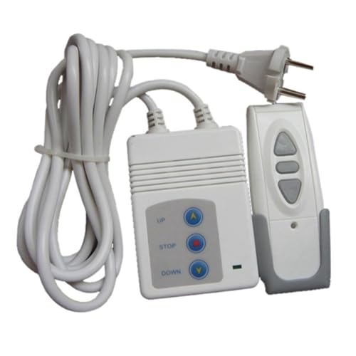 Boddceto Fernbedienung 433MHz Projektionsleinwand-Controller Elektrischer Vorhang Funk-Fernbedienungsschalter Empfänger mit EU-Stecker von Boddceto