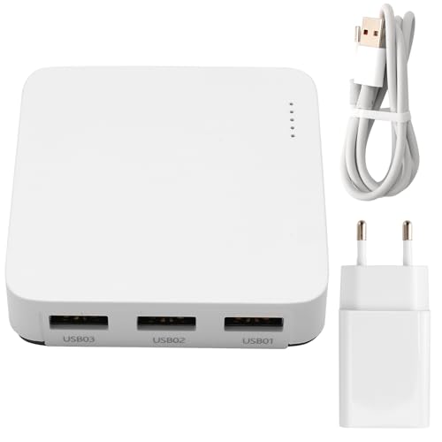 Boddceto Kabelgebundener Printserver Verbindet 3 USB-Drucker Gleichzeitig. Sharer-Standard 100M-Netzwerk für WiFi/BT4.0 EU-Stecker von Boddceto