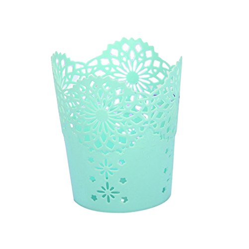 Bodhi2000 ® Hohle Blume Stift, Bleistift-Halter Stationery Lagerung Container, Make-up-Schreibtisch-Organizer Einheitsgröße grün von Bodhi2000