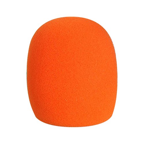 Bodhi2000 5 Stück Mikrofon-Schwammmantelung mit Schaumstoffkugeln, für Windschutzscheibe, Orange Bodhi2000 5 Stück Mikrofon-Schwammmantelung mit Schaumstoffkugeln, für Windschutzscheibe, Orange von Bodhi2000