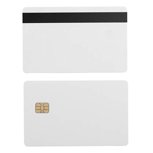 Bodno SLE4442 Chipkarten W/Hico 2 Track Mag Stripe - Packung mit 100 Stück Weiße Karte Schwarz Mag von Bodno