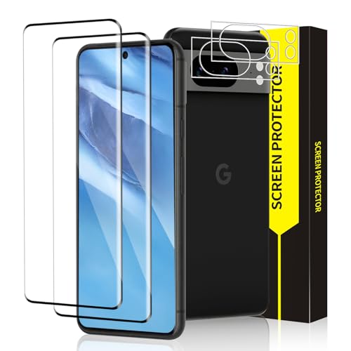 Bodyguard 2+2 Stück Schutzfolie für Panzerglas für Google Pixel 8 Pro 5G, Ultra-klar Anti-Bläschen 9H Härte Pixel 8 Pro 5G Displayschutz, 3D Gebogen Präzise Passform Google Pixel 8 Pro Hartglasfolie von Bodyguard