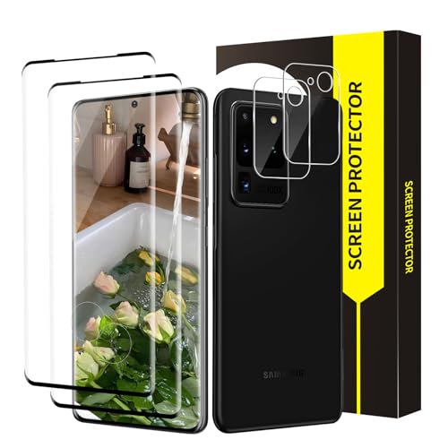 Bodyguard 2+2 Stück Schutzfolie für Panzerglas für Samsung Galaxy S20 Ultra 5G, Ultra Transparent 9H Härte Anti-Kratzer S20 Ultra 5G Displayschutzfolie, 3D Gebogen Samsung S20 Ultra Glas Folie Bodyguard 2+2 Stück Schutzfolie für Panzerglas für Samsung Galaxy S20 Ultra 5G, Ultra Transparent 9H Härte Anti-Kratzer S20 Ultra 5G Displayschutzfolie, 3D Gebogen Samsung S20 Ultra Glas Folie von Bodyguard