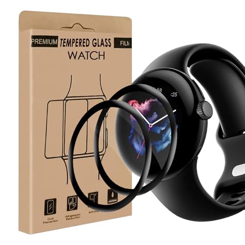 Bodyguard Schutzfolie für Panzerglas für Google Pixel Watch 3/2/1 41mm Folie, Keine Blasen Stoß-Kratzfest, 3D Full Cover Glasfolie, Sensitive Touch, 2 Stück HD Klar Pixel Watch 41mm Displayschutzfolie Bodyguard Schutzfolie für Panzerglas für Google Pixel Watch 3/2/1 41mm Folie, Keine Blasen Stoß-Kratzfest, 3D Full Cover Glasfolie, Sensitive Touch, 2 Stück HD Klar Pixel Watch 41mm Displayschutzfolie von Bodyguard