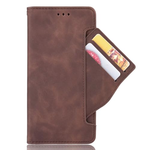 BoerHang Hülle Kompatibel mit Infinix Note 50 4G Handyhülle, Kartenschlitz, Halterung, Flip Wallet Schutzhülle aus PU Leder Kompatibel mit Infinix Note 50 4G.(Braun) von BoerHang