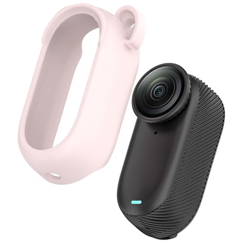 BoerHang Hülle Kompatibel mit Insta360 GO 3, Stoßfeste Schutzhülle aus Silikon [Weich und Langlebig, Wasserdicht und Schweißfest].Hellrosa von BoerHang