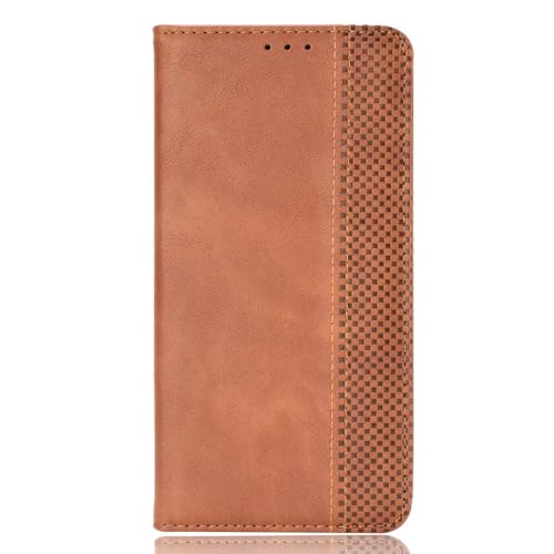 BoerHang Hülle Kompatibel mit Tecno Camon 40 Pro 4G Handyhülle, Kartenschlitz, Halterung, Flip Wallet Schutzhülle aus PU Leder Kompatibel mit Tecno Camon 40 Pro 4G.(Braun) von BoerHang