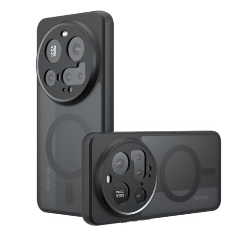 BoerHang Hülle Kompatibel mit Xiaomi 15 Ultra Magnetische Schutzhülle, [Anti-Fingerabdruck und Anti-Kratzer] Cdurchscheinende, Mattierte Schutzhülle mit Xiaomi 15 Ultra.Schwarz von BoerHang
