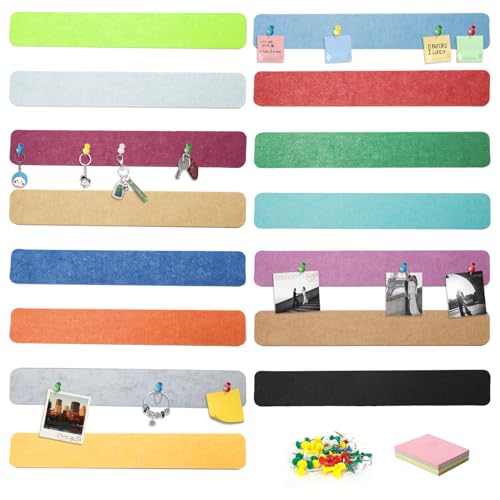 Bofanze 15 Stk Pinnwand Bar Streifen Korkplatte Farbige Pinnwand Bar Filz Memoboard Streifen Selbstklebend Kleine Korkplatte Filz mit 50 Pushpins und 100 Haftnotizen für Aufhängen von Fotos,Schlüsseln Bofanze 15 Stk Pinnwand Bar Streifen Korkplatte Farbige Pinnwand Bar Filz Memoboard Streifen Selbstklebend Kleine Korkplatte Filz mit 50 Pushpins und 100 Haftnotizen für Aufhängen von Fotos,Schlüsseln von Bofanze