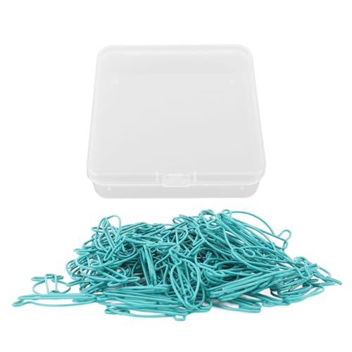 100pcs Sky Blue Fish Shaped Paper Clips, Lightweight Rustproof Metal Clips for Office School Daily Use, Premium Iron Wire Material, Multipurpose DIY Bookmarks Photo Albums Card Ho von Bognajin