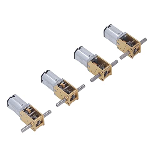 4 Pcs Set DC Geared Motor Kit 8RPM 13RPM 26RPM 68RPM Strong Conductivity Double Shaft Speed Reduction Motor 6V for Intelligent Toys Simulation Robots Electronic von Bognajin