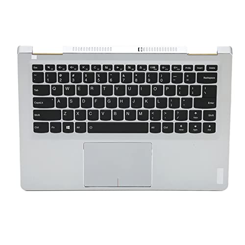 Bognajin Laptop-Handauflage-Tastatur, Silber mit schwarzen Tasten, Hintergrundbeleuchtung für schnelle Reaktion, langlebige Metallkonstruktion, entwickelt für Yoga 710 14, 710 14ISK, 710 Bognajin Laptop-Handauflage-Tastatur, Silber mit schwarzen Tasten, Hintergrundbeleuchtung für schnelle Reaktion, langlebige Metallkonstruktion, entwickelt für Yoga 710 14, 710 14ISK, 710 von Bognajin