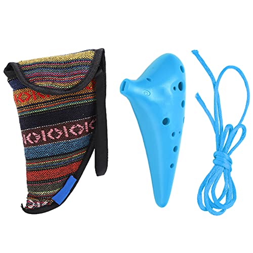 C Tune 12 Loch Ocarina, ABS -Musikinstrument für Erwachsene und Kinder, Profi und Lernende, leicht zu lernen und zu tragen, glänzend mit bequemem Fingerabstand (Blue) von Bognajin