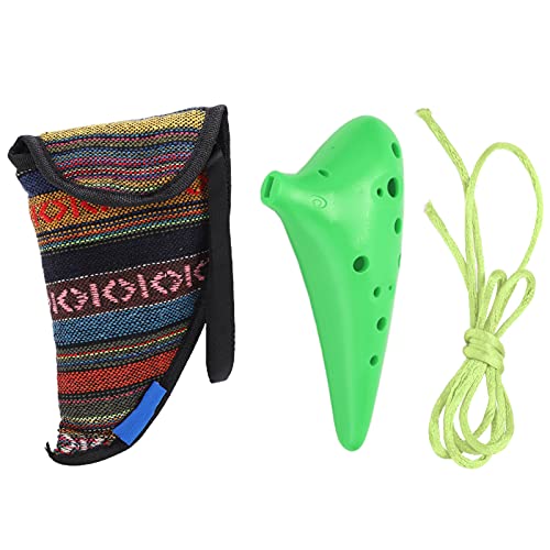 C Tune 12 Loch Ocarina, ABS -Musikinstrument für Erwachsene und Kinder, Profi und Lernende, leicht zu lernen und zu tragen, glänzend mit bequemem Fingerabstand (Green) von Bognajin