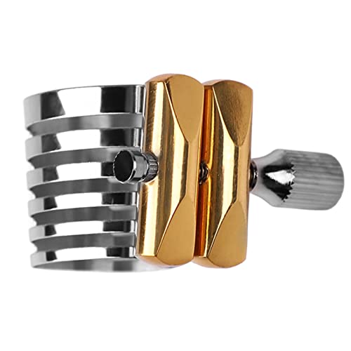 Saxophone Ligature Replacement, Stainless Steel Sax Mouthpiece Ligature for DIY Maintenance, Lightweight and Easy to Install, Adjustable Vibration Control, Robust Metal Binding De (Soprano) von Bognajin