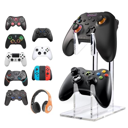 Bogoro Universal Game Controller Halter, Controller Halter für PS4 PS5 Xbox One Xbox, Universaler Controller Ständer Kopfhörer Ständer, Controller Halterung, Headset Halterung von Bogoro