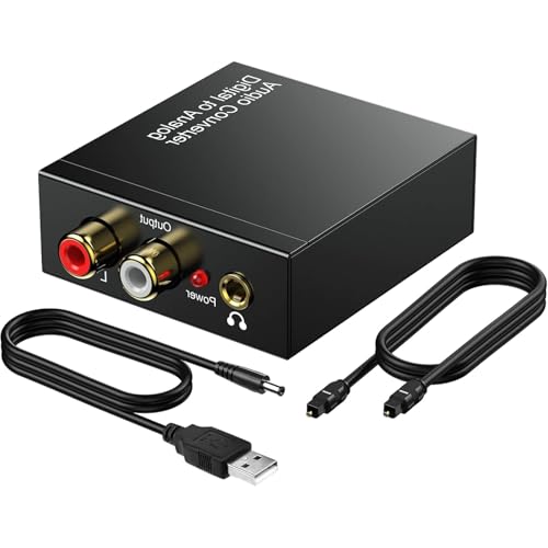 Bohaner Da Wandler Optisch auf Cinch Audio Adapter 192kHz DAC Konverter Digital zu Analog Audiokabel Adapter Stereo RCA 3,5mm Audio-Klinke zu Toslink/SPDIF Koaxial Audio Adapter für Blu-Ray HD TV DVD Bohaner Da Wandler Optisch auf Cinch Audio Adapter 192kHz DAC Konverter Digital zu Analog Audiokabel Adapter Stereo RCA 3,5mm Audio-Klinke zu Toslink/SPDIF Koaxial Audio Adapter für Blu-Ray HD TV DVD von Bohaner