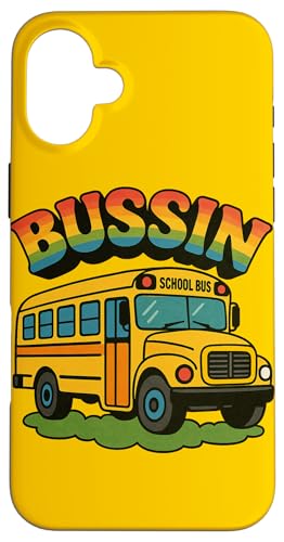 Bussin Schulbus Illustration Slang Begriffe Sommerzeit Hülle für iPhone 16 Plus Bussin Schulbus Illustration Slang Begriffe Sommerzeit Hülle für iPhone 16 Plus von Boho Bus Drivers Snugg