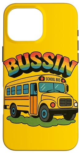 Bussin Schulbus Illustration Slang Begriffe Sommerzeit Hülle für iPhone 16 Pro Max Bussin Schulbus Illustration Slang Begriffe Sommerzeit Hülle für iPhone 16 Pro Max von Boho Bus Drivers Snugg